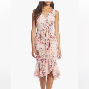 Eliza J chiffon wrap dress